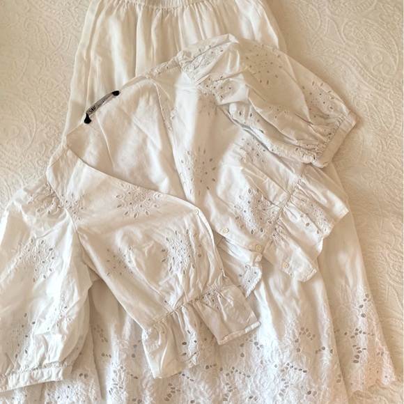 Sim & Sam White Lacey skirt S (cotton lining) - Picture 8 of 8